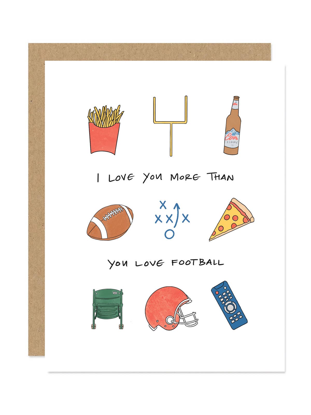 I Love You More Than Football Card