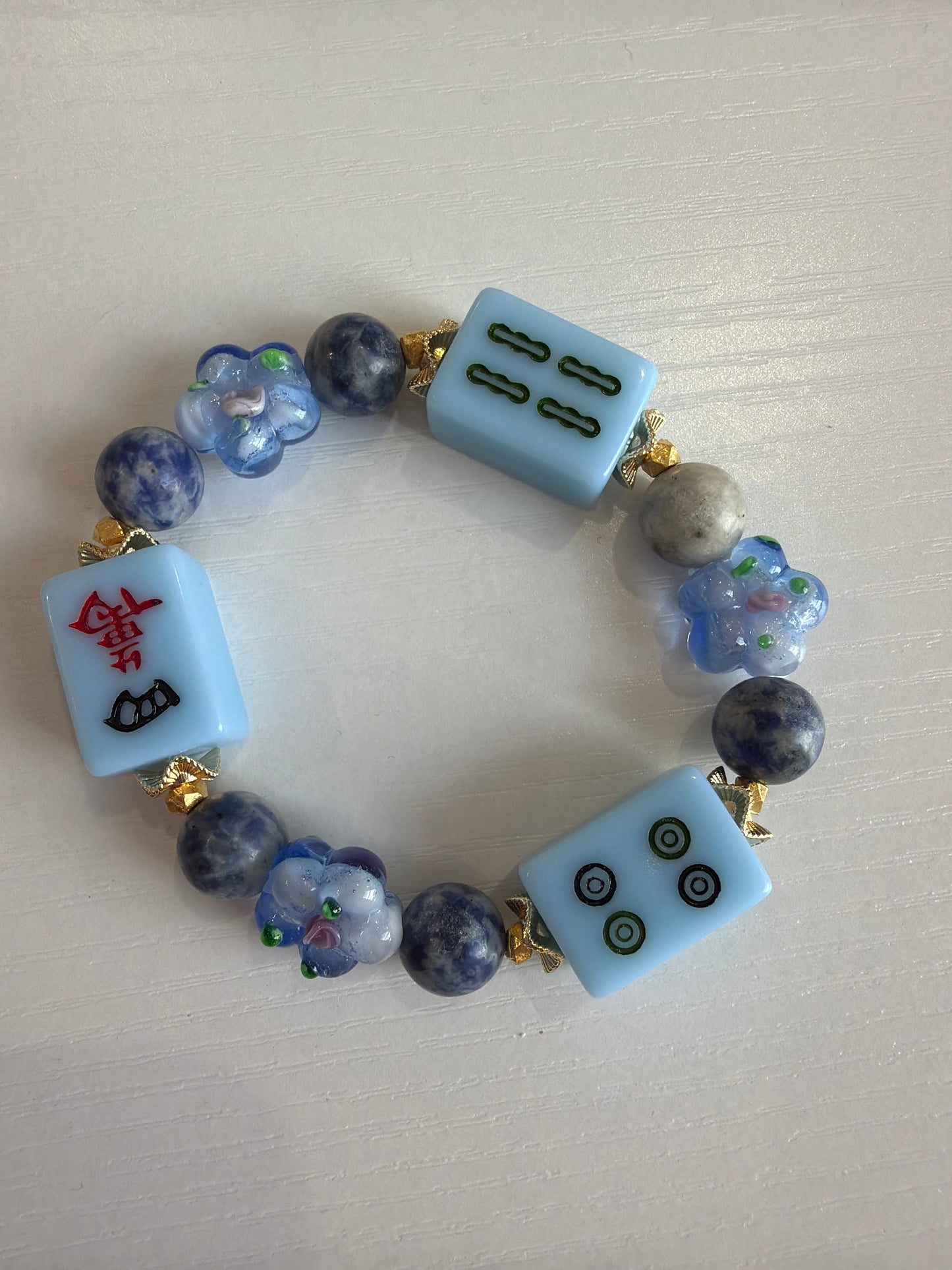 DOT, BAM, CRAK! Mahjong Tile Bracelet
