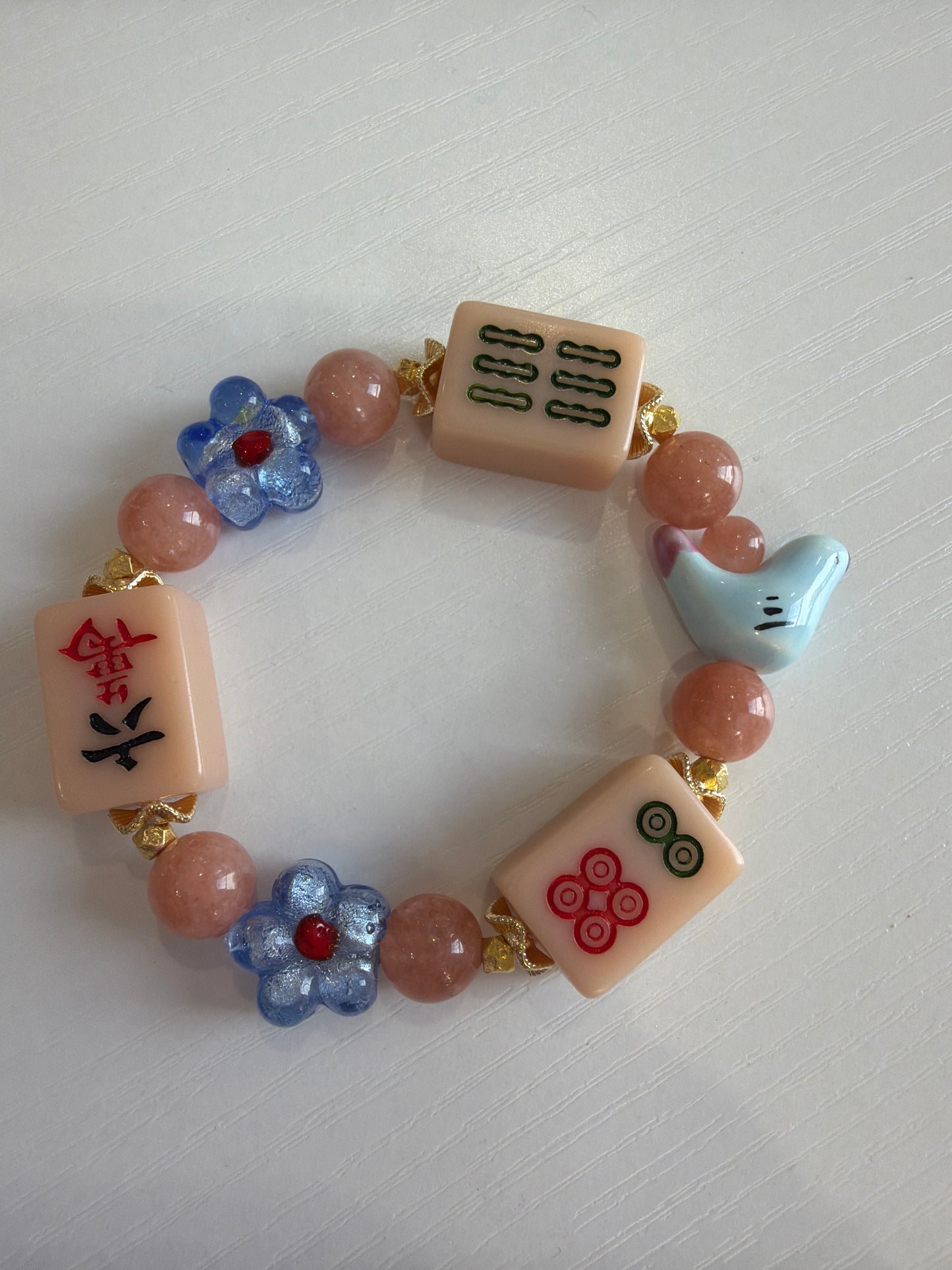 DOT, BAM, CRAK! Mahjong Tile Bracelet