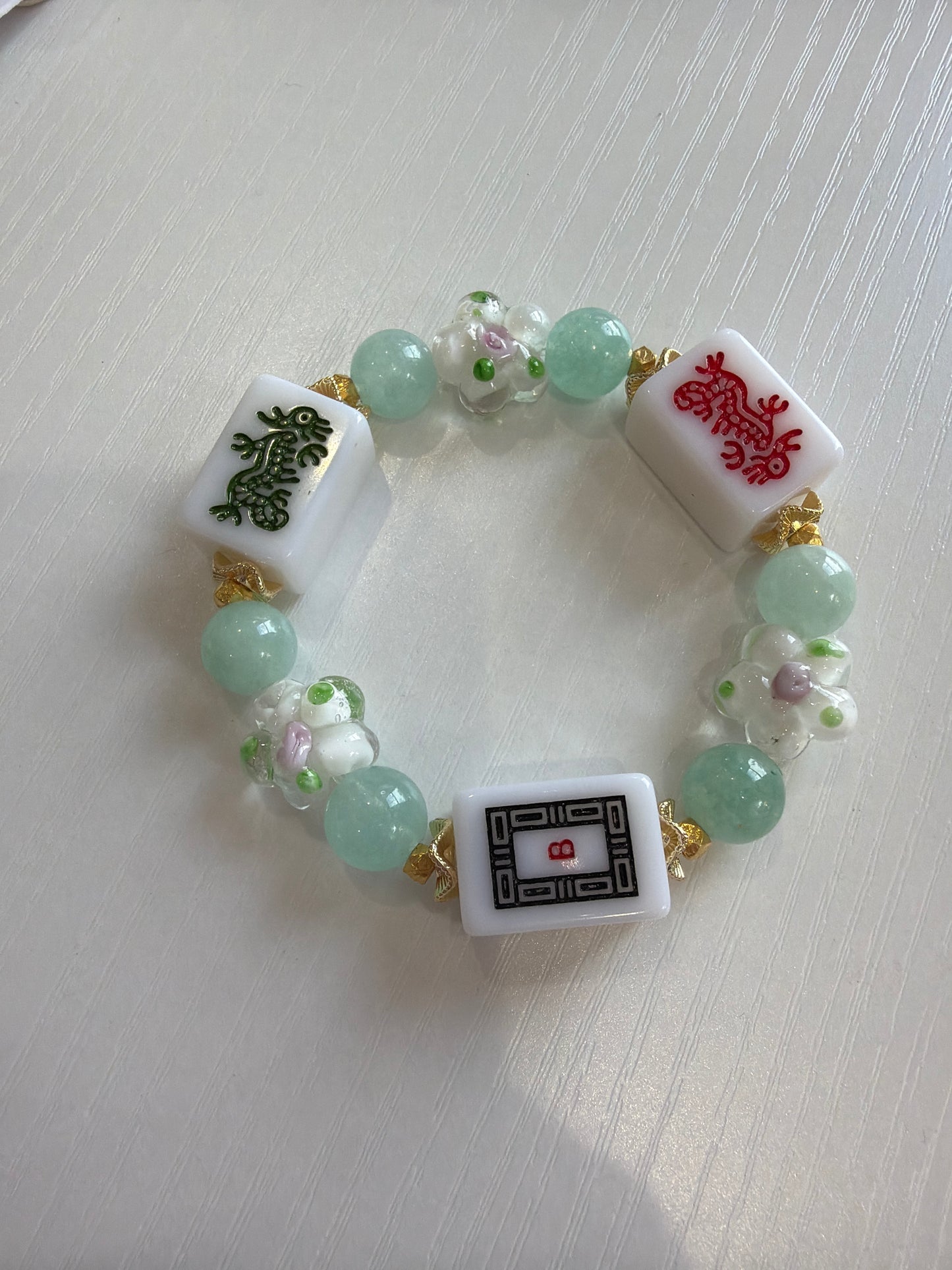 DOT, BAM, CRAK! Mahjong Tile Bracelet