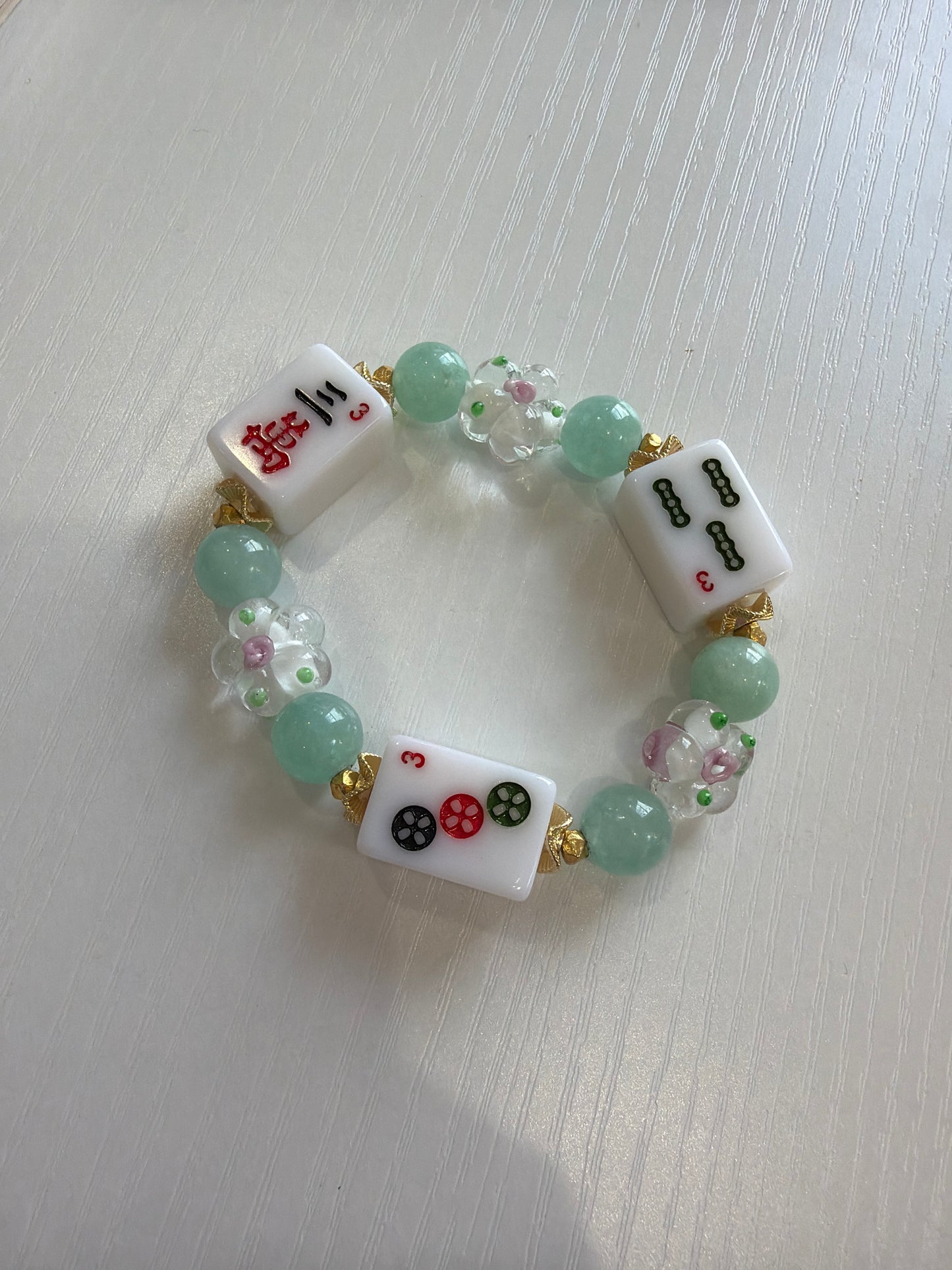 DOT, BAM, CRAK! Mahjong Tile Bracelet
