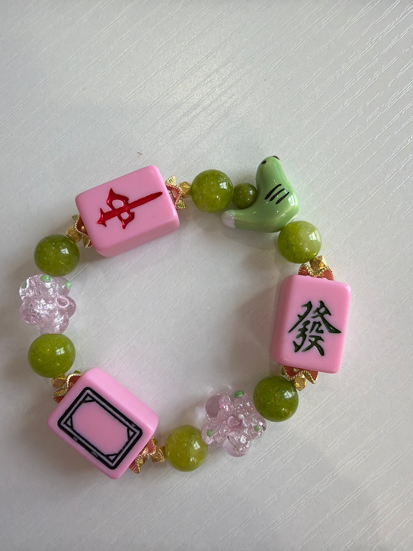 DOT, BAM, CRAK! Mahjong Tile Bracelet